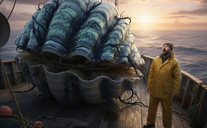 Dev bir deniz kabuğuna benzeyen bir şeyi güverteye kaldırdı. Ama içeri bakar bakmaz, soğuk bir korku onu sardı ➤ haberion.com