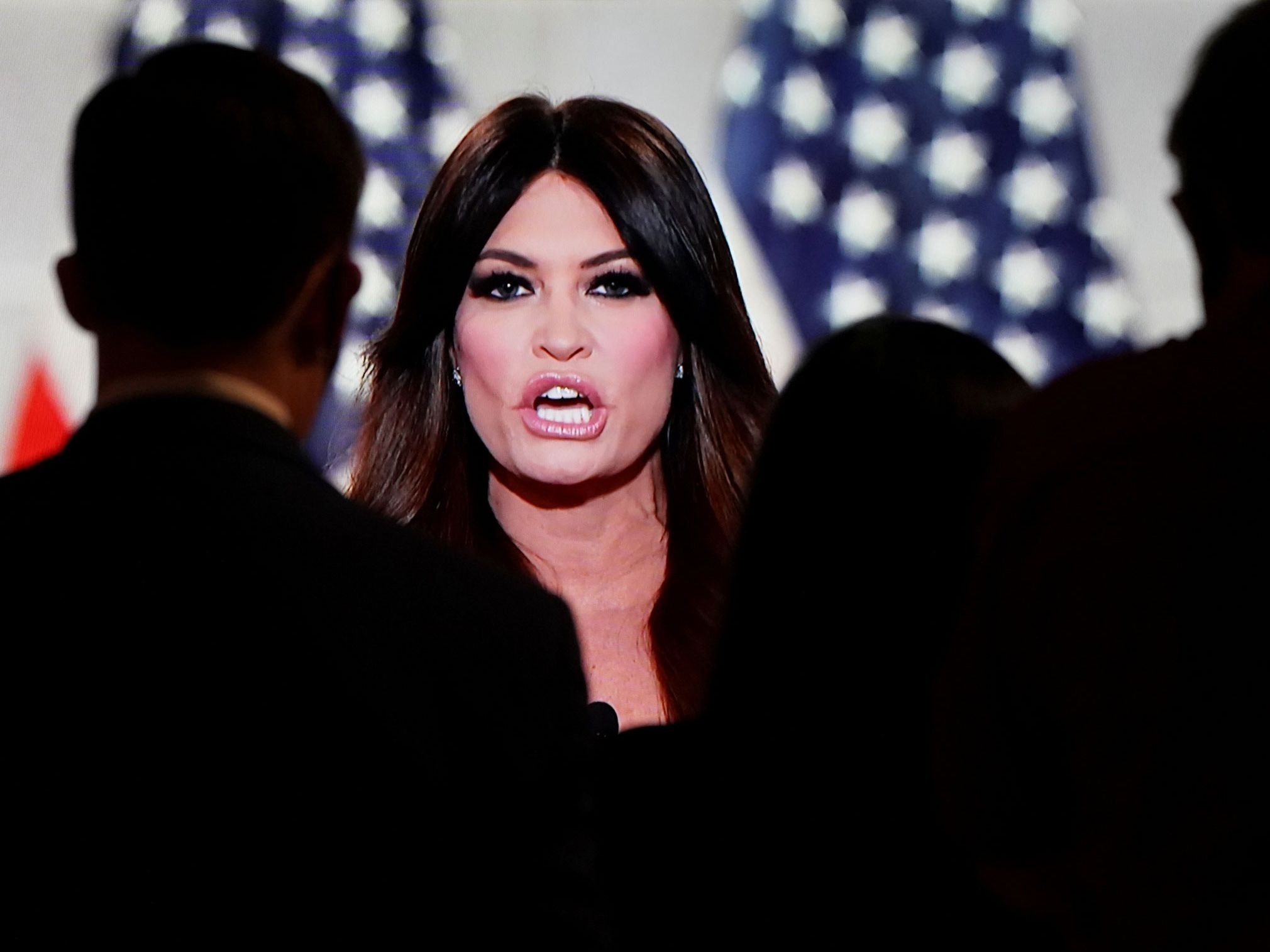 Kimberly Guilfoyle is almost unrecognizable without her signature hair extensions