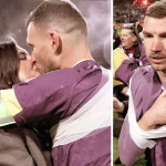 Dzeko antrenörünün eşini dudaktan mı öptü? ➤ haberion.com