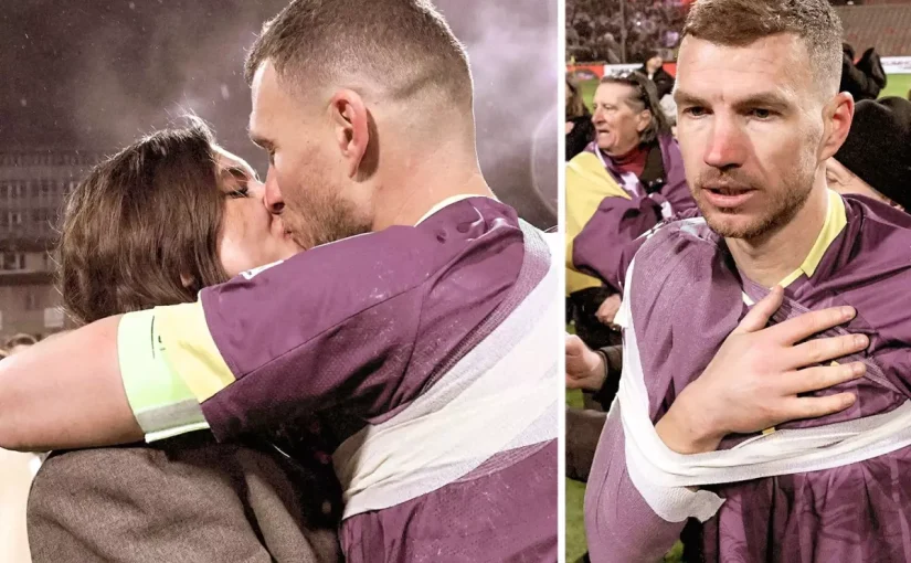 Dzeko antrenörünün eşini dudaktan mı öptü? ➤ haberion.com