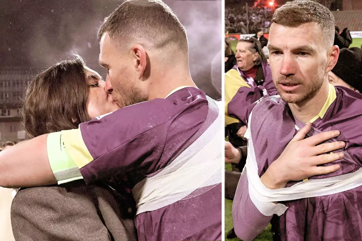 Dzeko antrenörünün eşini dudaktan mı öptü? ➤ haberion.com