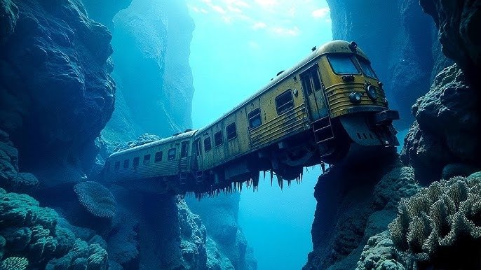 Nurek odkrył wagon kolejowy na dnie oceanu – a odkrycie w środku zszokowało wszystkich