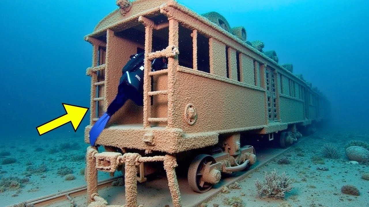 Nurek odkrył wagon kolejowy na dnie oceanu – a odkrycie w środku zszokowało wszystkich