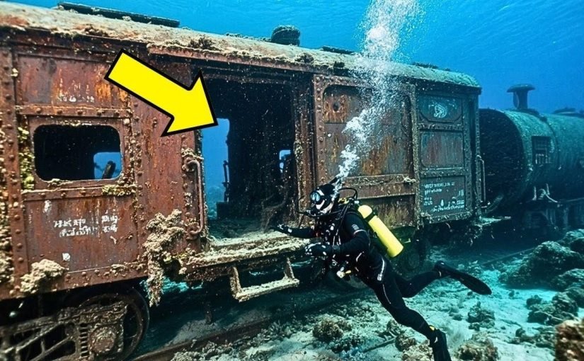 Nurek odkrył wagon kolejowy na dnie oceanu – a odkrycie w środku zszokowało wszystkich ➤ haberion.com