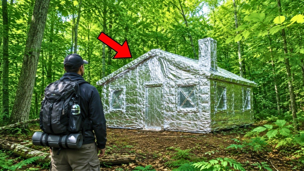 Excursioniștii din Munții Apalași au descoperit o cabană ciudată, complet acoperită cu folie de aluminiu ➤ haberion.com